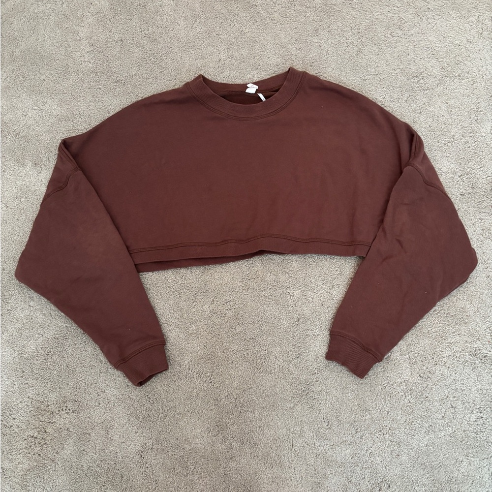 Urban Outfitters out from under Brown Cropped Crewneck